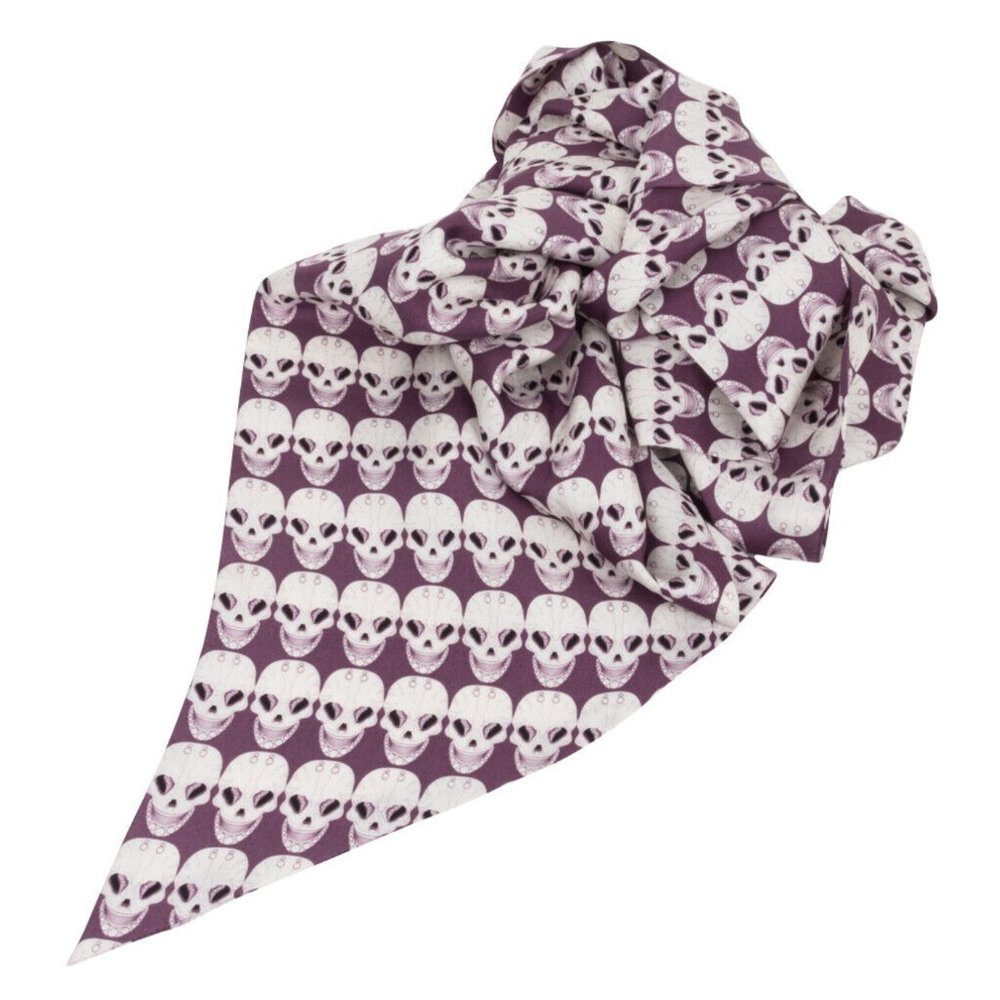 THOMAS WYLDE Skull Scarf in Purple